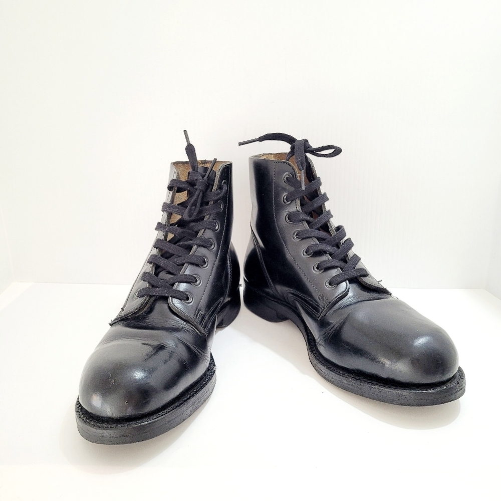 BILTRITE 1976 Combat Military Black Leather Steel Toe Men's Ankle Boots 8 41